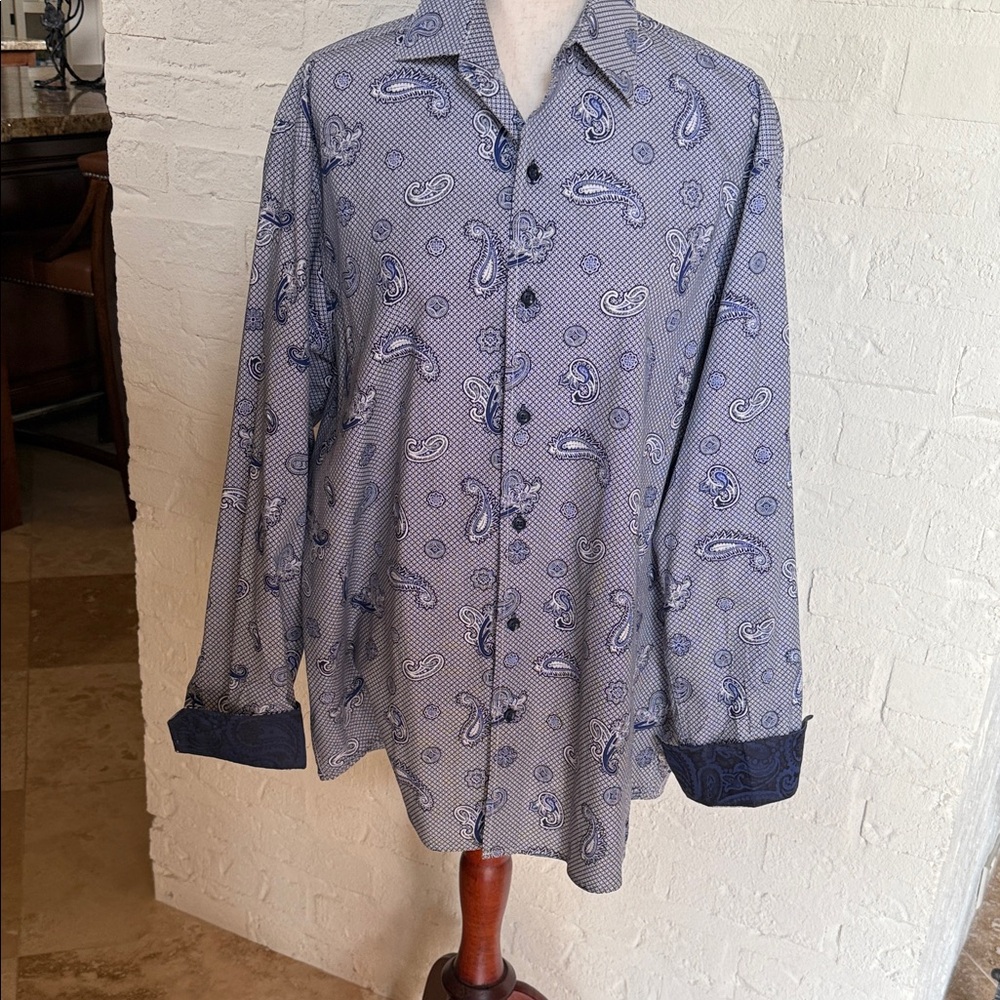 Men’s Paisley Button-Up Shirt